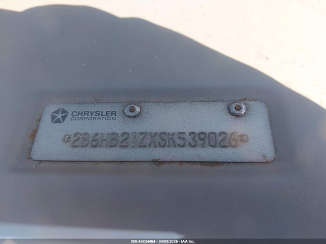 44834464 :رقم المزاد ، 2B6HB21ZXSK539026 vin ، 1995 Dodge Ram Van B2500 مزاد بيع