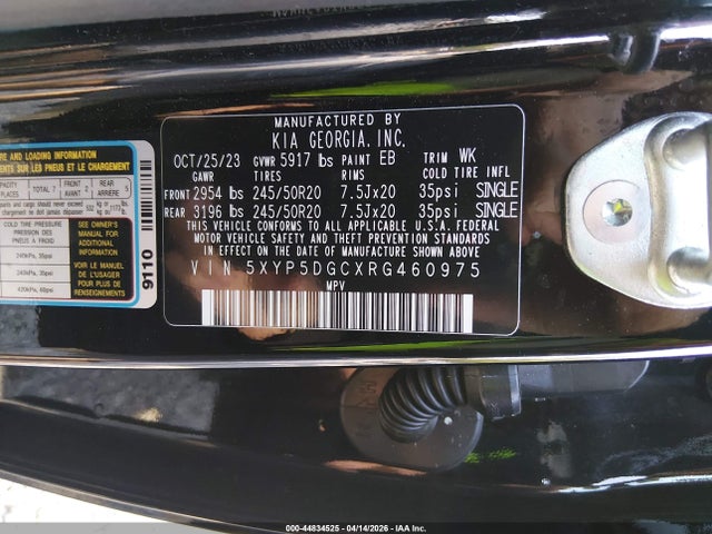 Продажа на аукционе авто 2024 Kia Telluride Sx Prestige, vin: 5XYP5DGCXRG460975, номер лота: 44834525