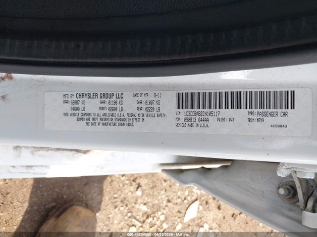 Продажа на аукционе авто 2012 Chrysler 200 Lx, vin: 1C3CCBAB2CN105117, номер лота: 44834565
