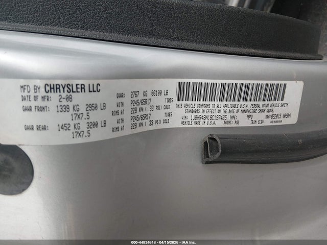 Aukcja sprzedaży 2008 Jeep Grand Cherokee Laredo, vin: 1J8HR48N18C197425, numer aukcji: 44834618