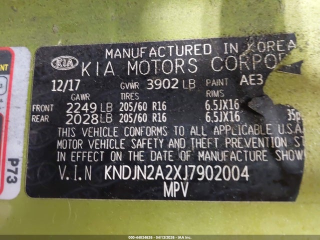 KIA Soul 2018 KNDJN2A2XJ7902004 Image 9