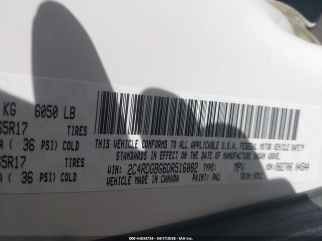 Продажа на аукционе авто 2013 Dodge Grand Caravan Se, vin: 2C4RDGBG6DR516082, номер лота: 44834734