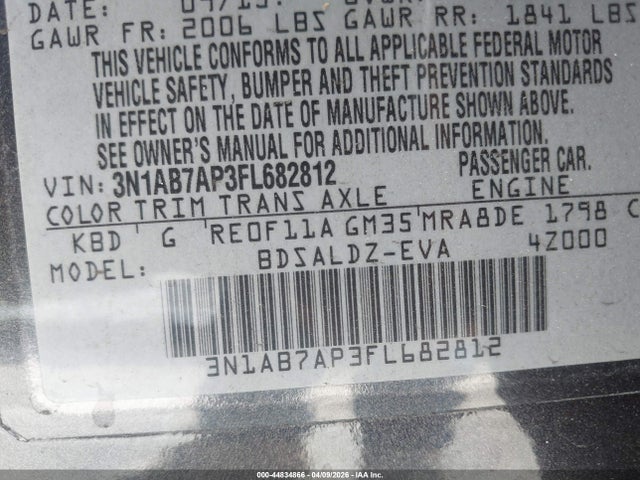 Nissan SENTRA SV 2015 3N1AB7AP3FL682812 Image 9