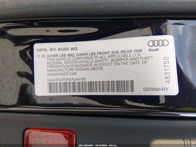 Продаж на аукціоні авто 2024 Audi A5 Sportback Premium Plus 45 Tfsi Quattro S Tronic, vin: WAUFACF5XRA044765, номер лоту: 44834887
