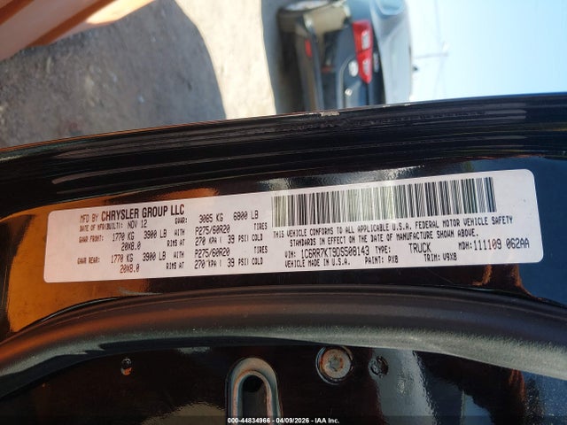 2013 RAM 1500 1C6RR7KT9DS508143 Photo 8