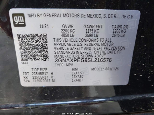 2025 CHEVROLET EQUINOX 3GNAXPEG8SL216576 Photo 8