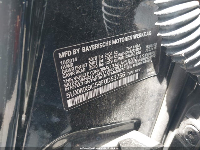 5UXWX9C54F0D53756 BMW X3 Xdrive28i