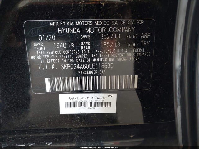 2020 HYUNDAI ACCENT 3KPC24A60LE118630 Photo 8