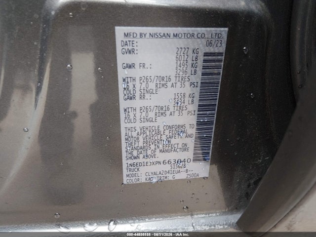 2023 NISSAN FRONTIER 1N6ED1EJXPN663040 Photo 8