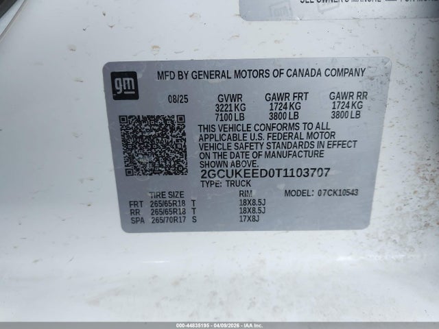 2GCUKEED0T1103707 Chevrolet Silverado 1500 4wd Short Bed Rst