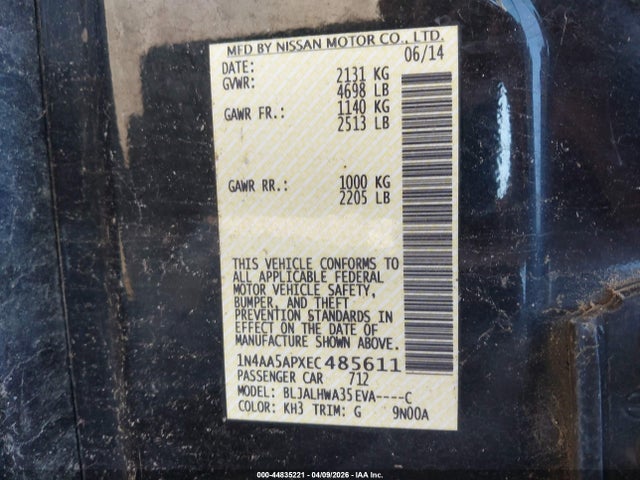 2014 NISSAN MAXIMA 1N4AA5APXEC485611 Photo 8