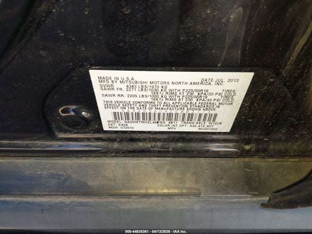 2014 MITSUBISHI OUTLANDER SPORT 4A4AR3AU4EE003774 Photo 8