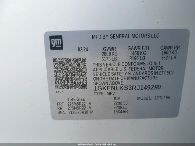 Продажа на аукционе авто 2024 Gmc Acadia Fwd Denali, vin: 1GKENLKS3RJ149280, номер лота: 44835457