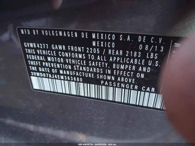 2014 VOLKSWAGEN JETTA 3VWD07AJ4EM363680 Photo 8