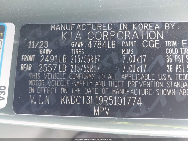 KIA Niro Ev Wave 2024 KNDCT3L19R5101774 Image 9