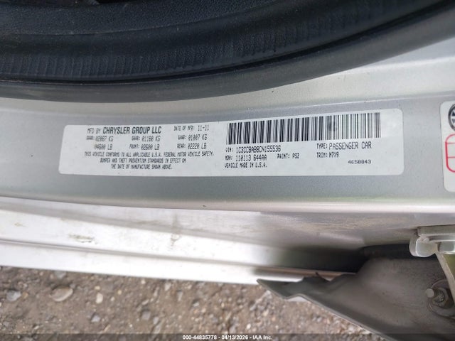44835778 :رقم المزاد ، 1C3CCBAB8CN155536 vin ، 2012 Chrysler 200 Lx مزاد بيع