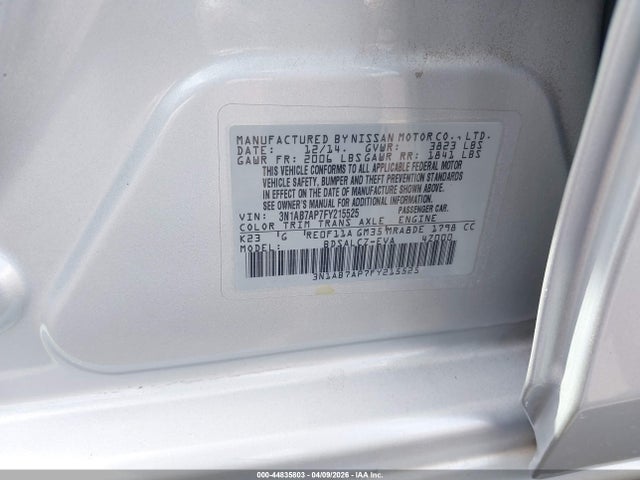 Nissan SENTRA S 2015 3N1AB7AP7FY215525 Image 9