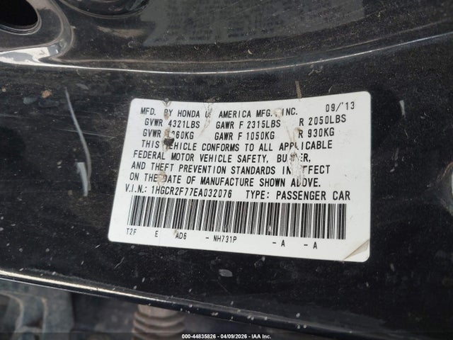 1HGCR2F77EA032076 Honda ACCORD EX