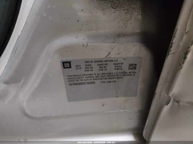 1G1PA5SH5E7435650 Chevrolet Cruze Ls Auto