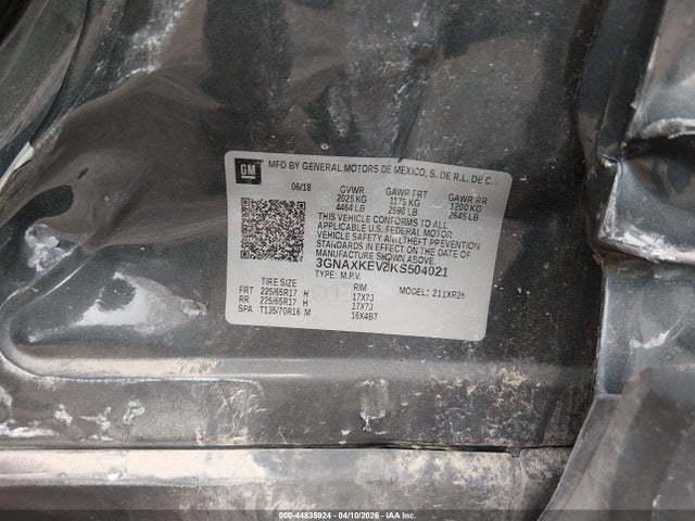 3GNAXKEV2KS504021 Chevrolet EQUINOX LT
