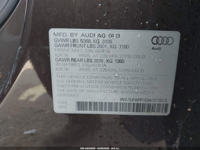 2013 AUDI Q5 WA1LFAFP6DA091923 Photo 8
