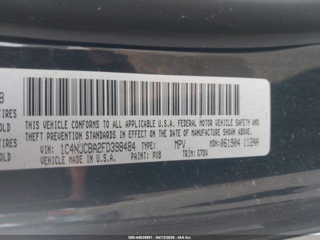 2015 JEEP COMPASS 1C4NJCBA2FD398484 Photo 8