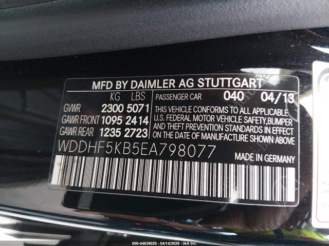 Продаж на аукціоні авто 2014 Mercedes-benz E 350, vin: WDDHF5KB5EA798077, номер лоту: 44836020