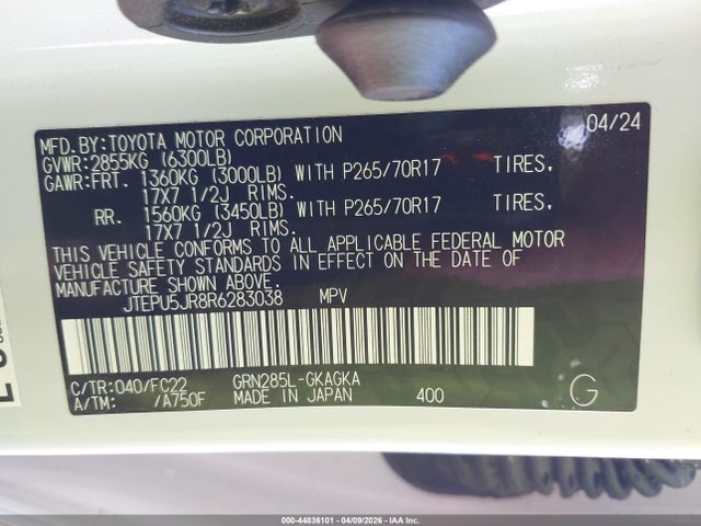 JTEPU5JR8R6283038 Toyota 4runner Trd Off Road