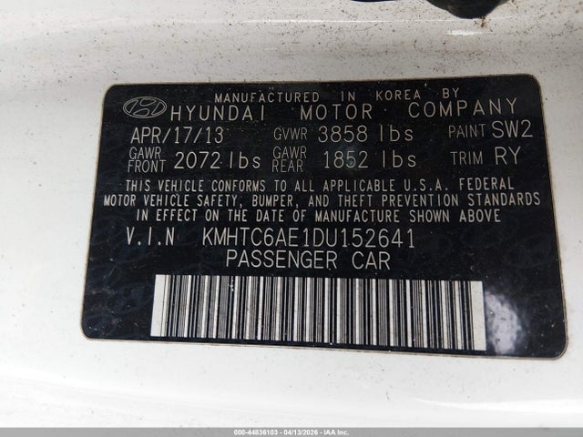 2013 HYUNDAI VELOSTER KMHTC6AE1DU152641 Photo 8