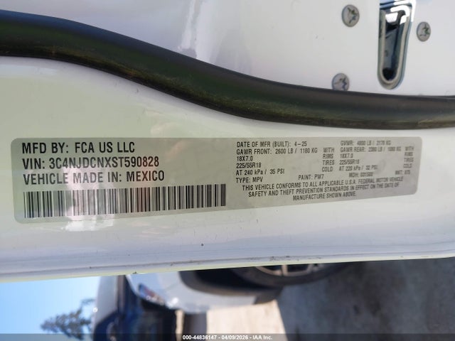 3C4NJDCNXST590828 Jeep Compass Limited 4x4