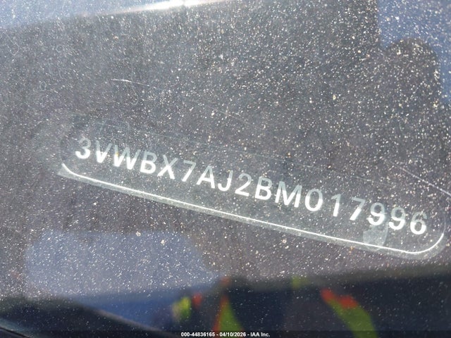 44836165 :رقم المزاد ، 3VWBX7AJ2BM017996 vin ، 2011 Volkswagen Jetta 2.5l Se مزاد بيع
