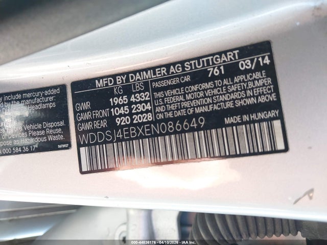 2014 MERCEDES-BENZ CLA 250 WDDSJ4EBXEN086649 Photo 8