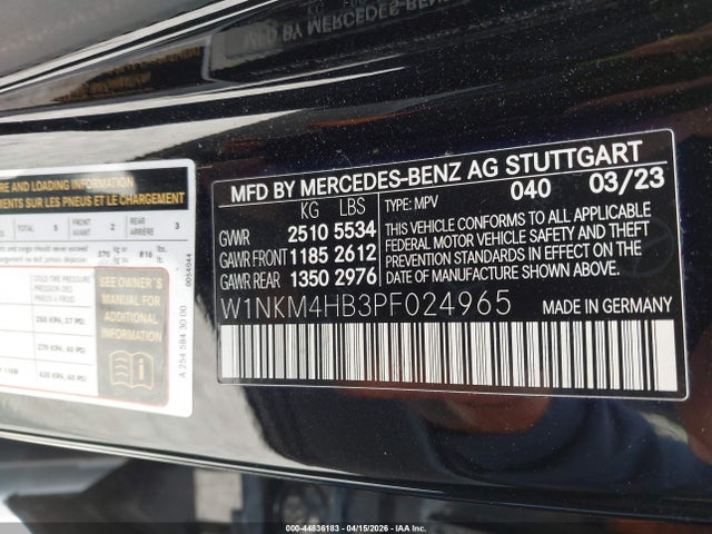 Aukcja sprzedaży 2023 Mercedes-benz Glc 300 4matic Suv, vin: W1NKM4HB3PF024965, numer aukcji: 44836183