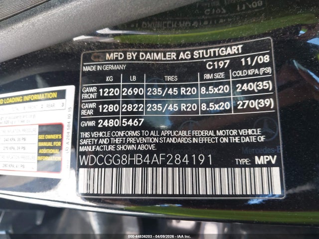 2010 Mercedes-benz Glk 350 4matic მანქანა იყიდება აუქციონზე, vin: WDCGG8HB4AF284191, აუქციონის ნომერი: 44836203