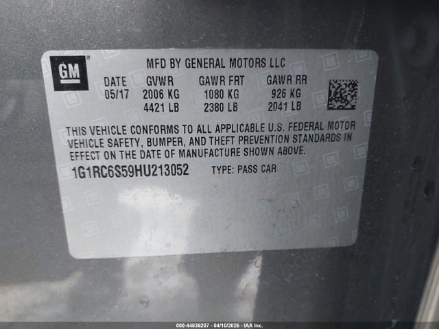 1G1RC6S59HU213052 Chevrolet VOLT LT