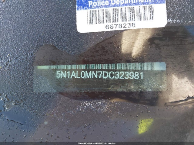 Aukcja sprzedaży 2013 Infiniti Jx35, vin: 5N1AL0MN7DC323981, numer aukcji: 44836266