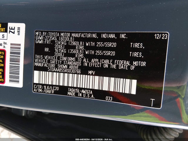 Toyota Grand Highlander Limited 2024 5TDAAAB55RS030766 Image 9