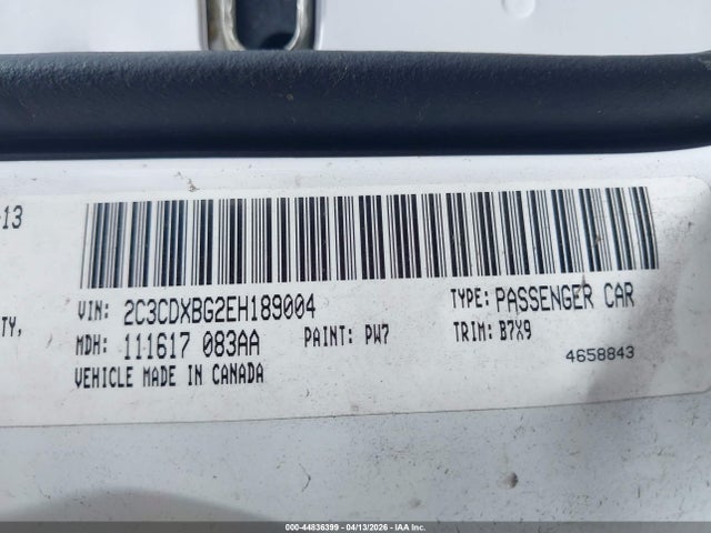 Aukcja sprzedaży 2014 Dodge Charger Se, vin: 2C3CDXBG2EH189004, numer aukcji: 44836399