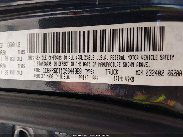 44836410 :رقم المزاد ، 1C6RR6KT1DS644969 vin ، 2013 Ram 1500 Express مزاد بيع