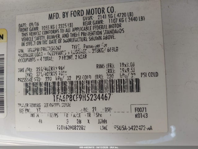 Ford Mustang Gt Premium 2017 1FA6P8CF9H5234467 Image 9