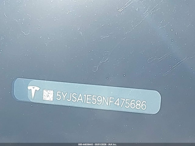 Aukcja sprzedaży 2022 Tesla Model S Dual Motor All-wheel Drive, vin: 5YJSA1E59NF475686, numer aukcji: 44836443