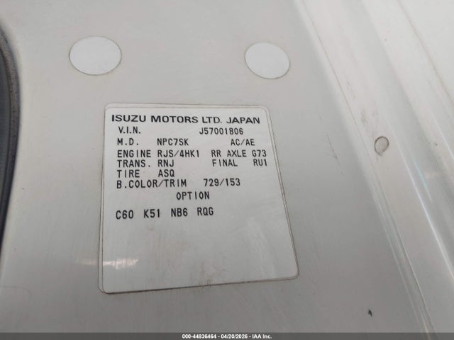 Aukcja sprzedaży 2005 Gmc W4s042 W4500 Dsl Reg, vin: J8DC4B16757001806, numer aukcji: 44836464