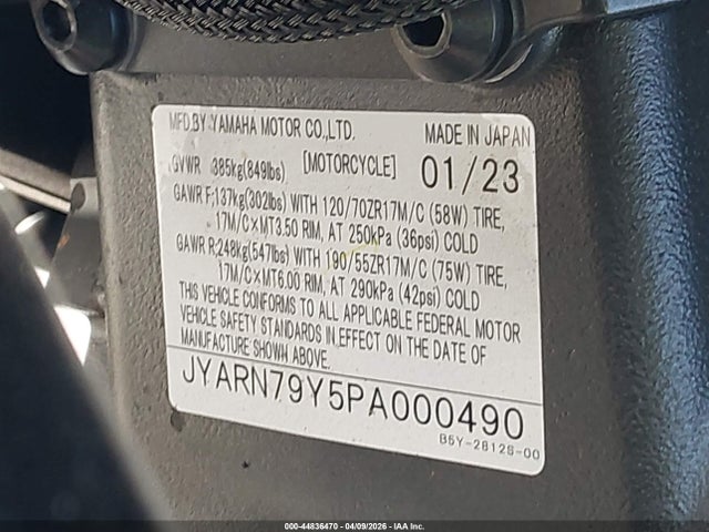 JYARN79Y5PA000490 Yamaha Mtn1000 C