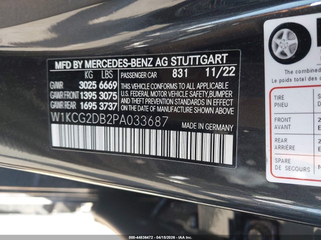 Mercedes-Benz EQS 450+ 2023 W1KCG2DB2PA033687 Image 9