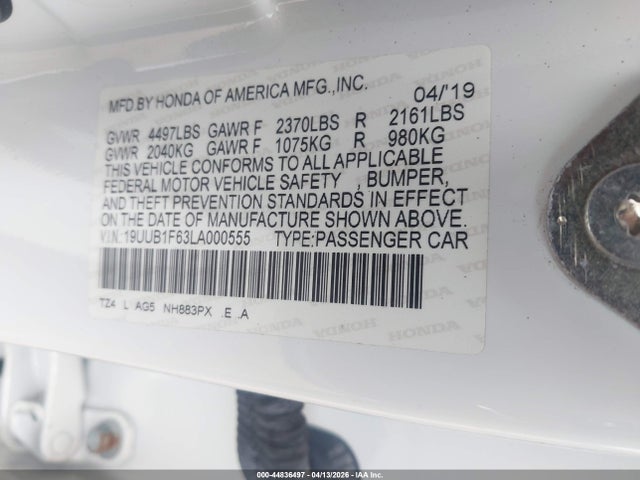 Продаж на аукціоні авто 2020 Acura Tlx A-spec/a-spec W/red Leather, vin: 19UUB1F63LA000555, номер лоту: 44836497