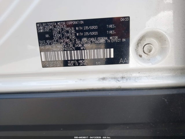 JTMABACA2PA022675 Toyota Bz4x Limited