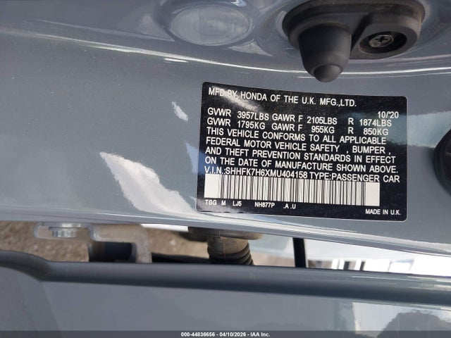SHHFK7H6XMU404158 Honda CIVIC EX