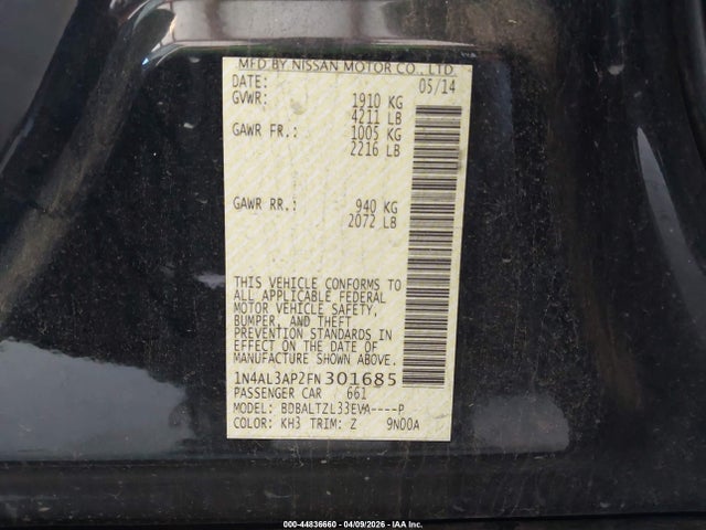 2015 NISSAN ALTIMA 1N4AL3AP2FN301685 Photo 8