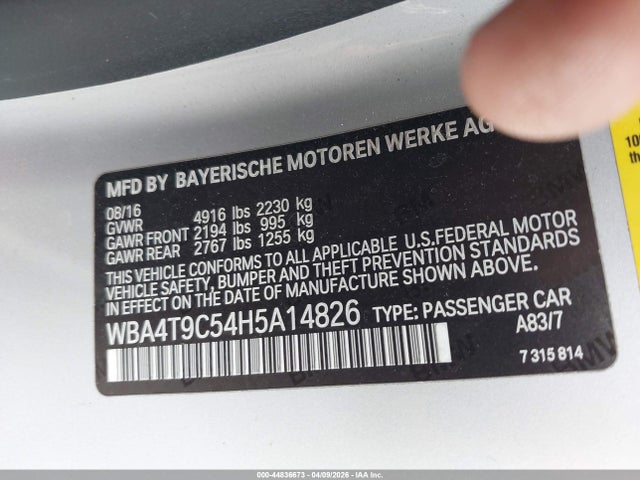 WBA4T9C54H5A14826 BMW 440I
