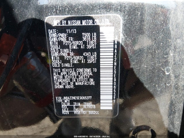 JN8AZ2NE5E9065377 Infiniti QX80